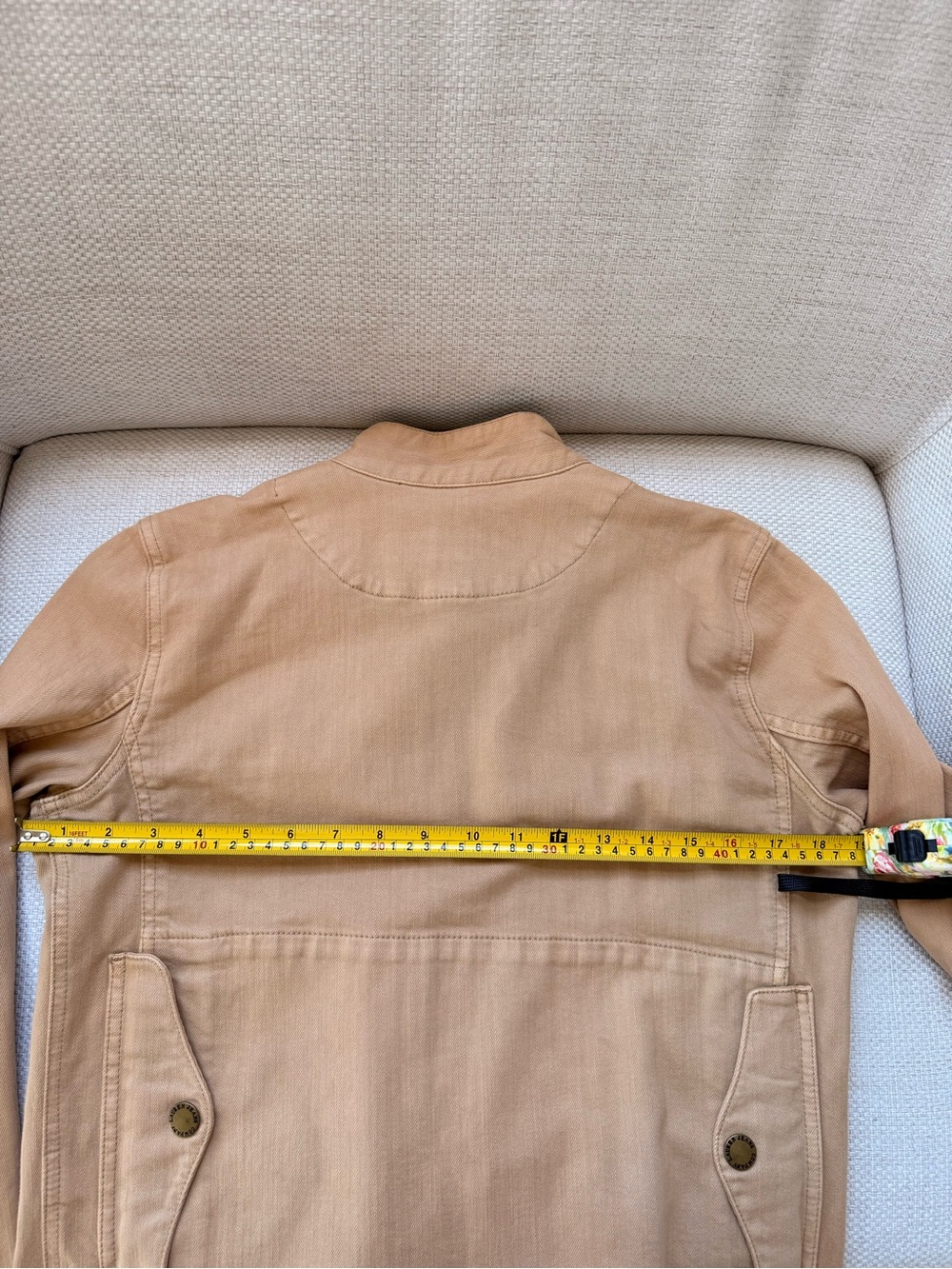 Ralph Lauren Tan Field Jacket with Leather-Trim Pockets - Picture 15 of 15